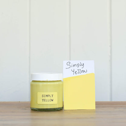 120ml pot and colour swatch for Blake & Taylor Simply Yellow Chalk Furniture Paint