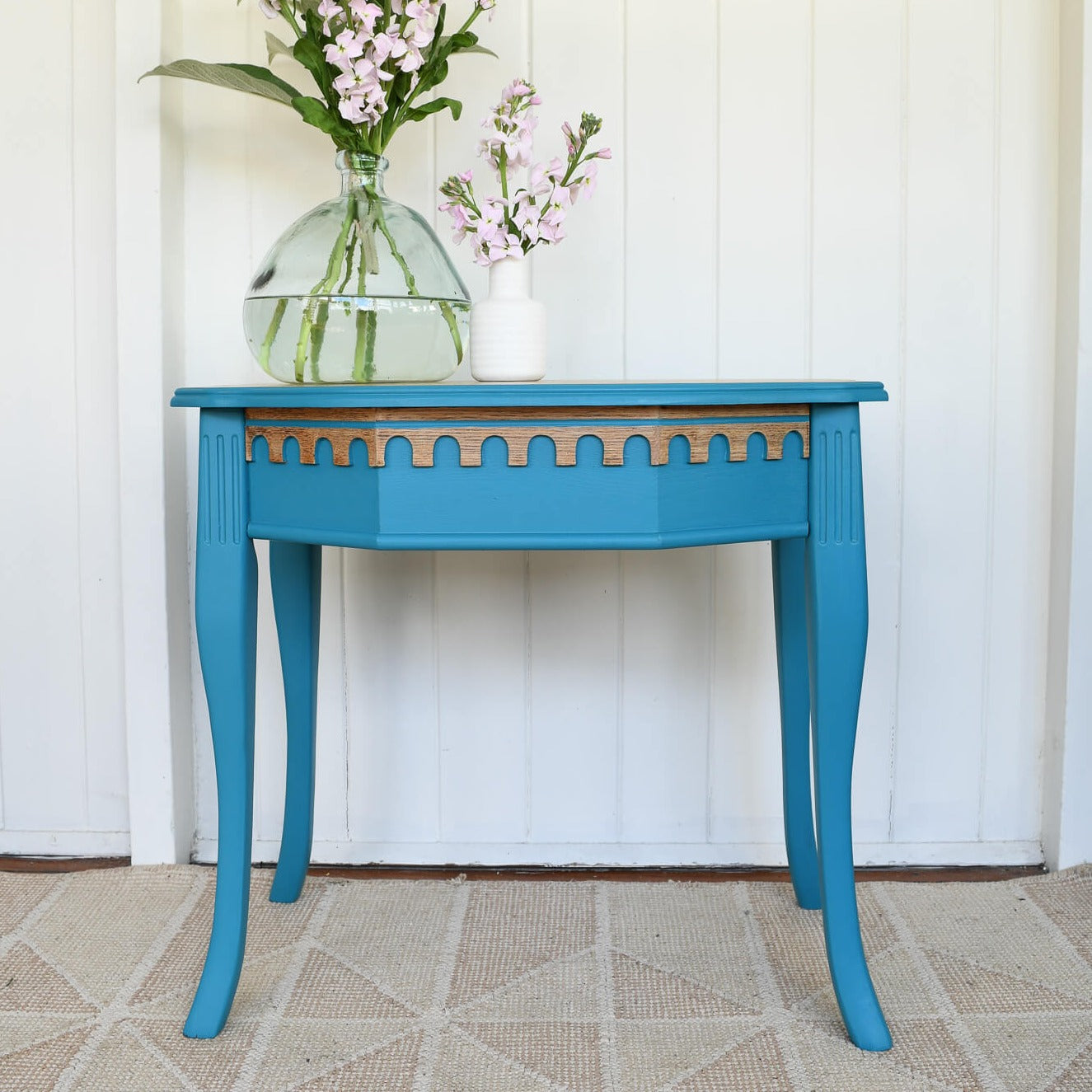 Small vintage table painted with Blake & Taylor Marine Chalk Furniture Paint