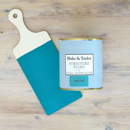 500ml tin and colour swatch of Blake & Taylor Marine Chalk Furniture Paint