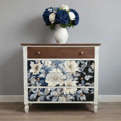 Cerulean Blooms Decoupage Tissue - Blake & Taylor Chalk Furniture Paint
