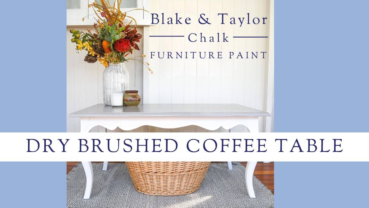 Load video: Blake &amp; Taylor Paint Guide to a dry brush coffee table