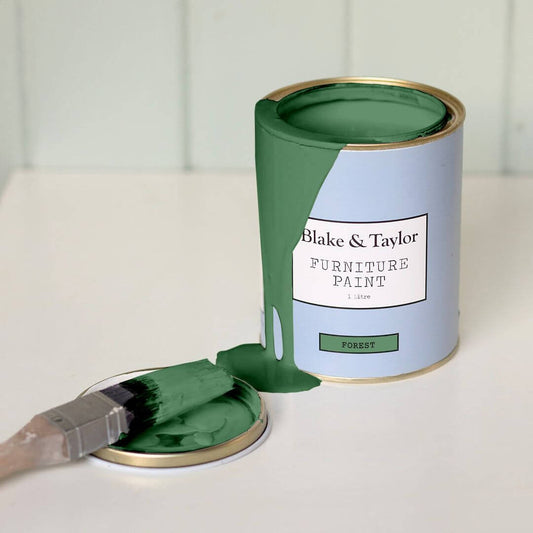 litre tin of Blake & Taylor Forest Chalk Furniture Paint
