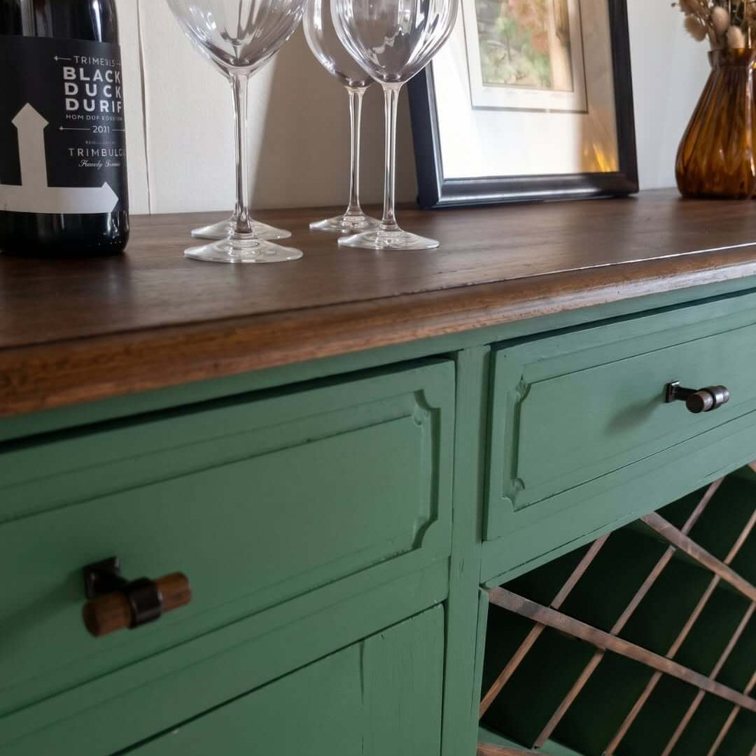 Cabinet painted with Blake & Taylor Furniture Paint, colour Forest