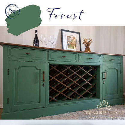 Cabinet painted with Blake & Taylor Furniture Paint, colour Forest