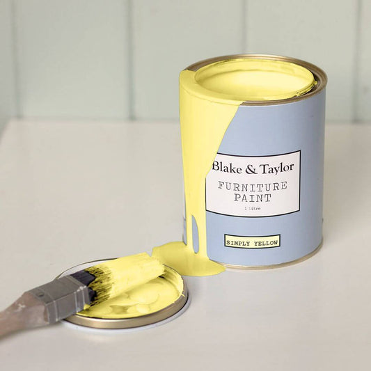 litre tin of Blake & Taylor Simply Yellow Chalk Furniture Paint