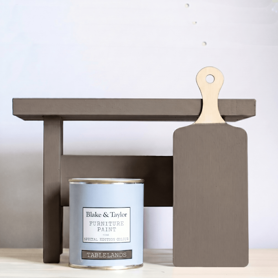 Blake & Taylor Furniture Paint tin 500ml  with tablelands paint swatch