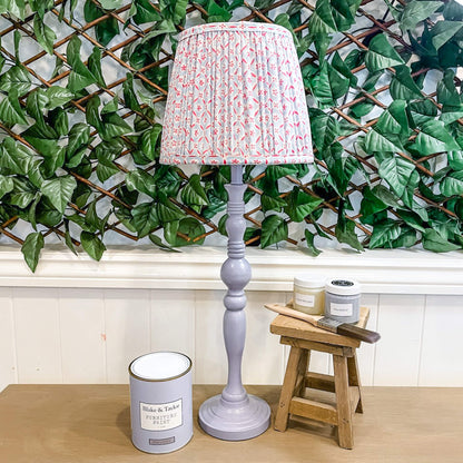 Timber lamp base painted with Blake & Taylor Chalk Furniture Paint colour Toulouse