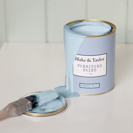 1 litre tin of  Blake & Taylor French Blue Chalk Furniture Paint
