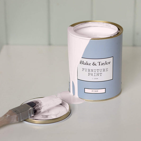 1 litre tin of Blake & Taylor Pink Chalk Furniture Paint