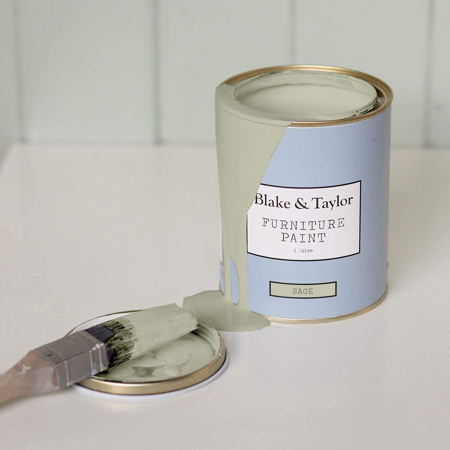 1 litre tin of Blake & Taylor Sage Chalk Furniture Paint