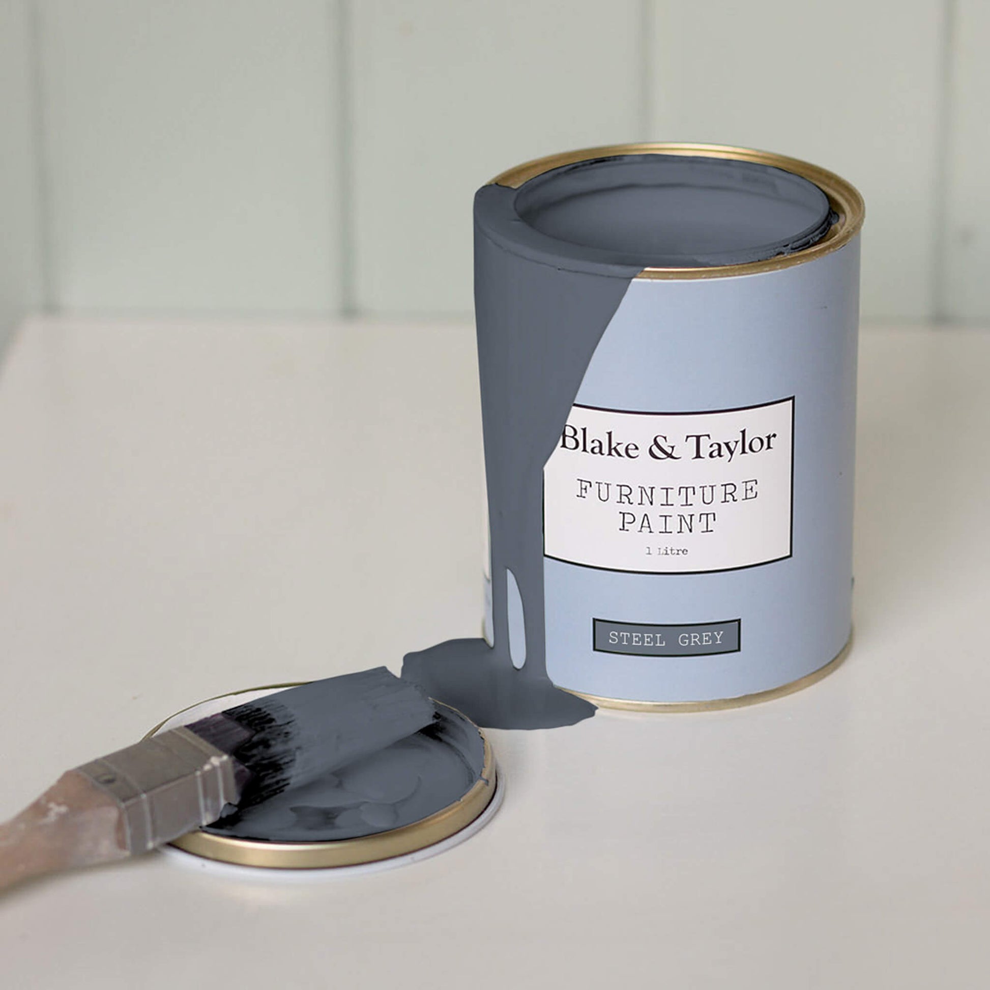 1 litre tin of Blake & Taylor Steel Grey  Chalk Furniture Paint