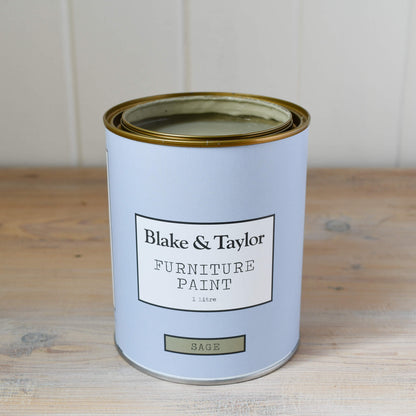 1 litre tin of Blake & Taylor Sage Chalk Furniture Paint