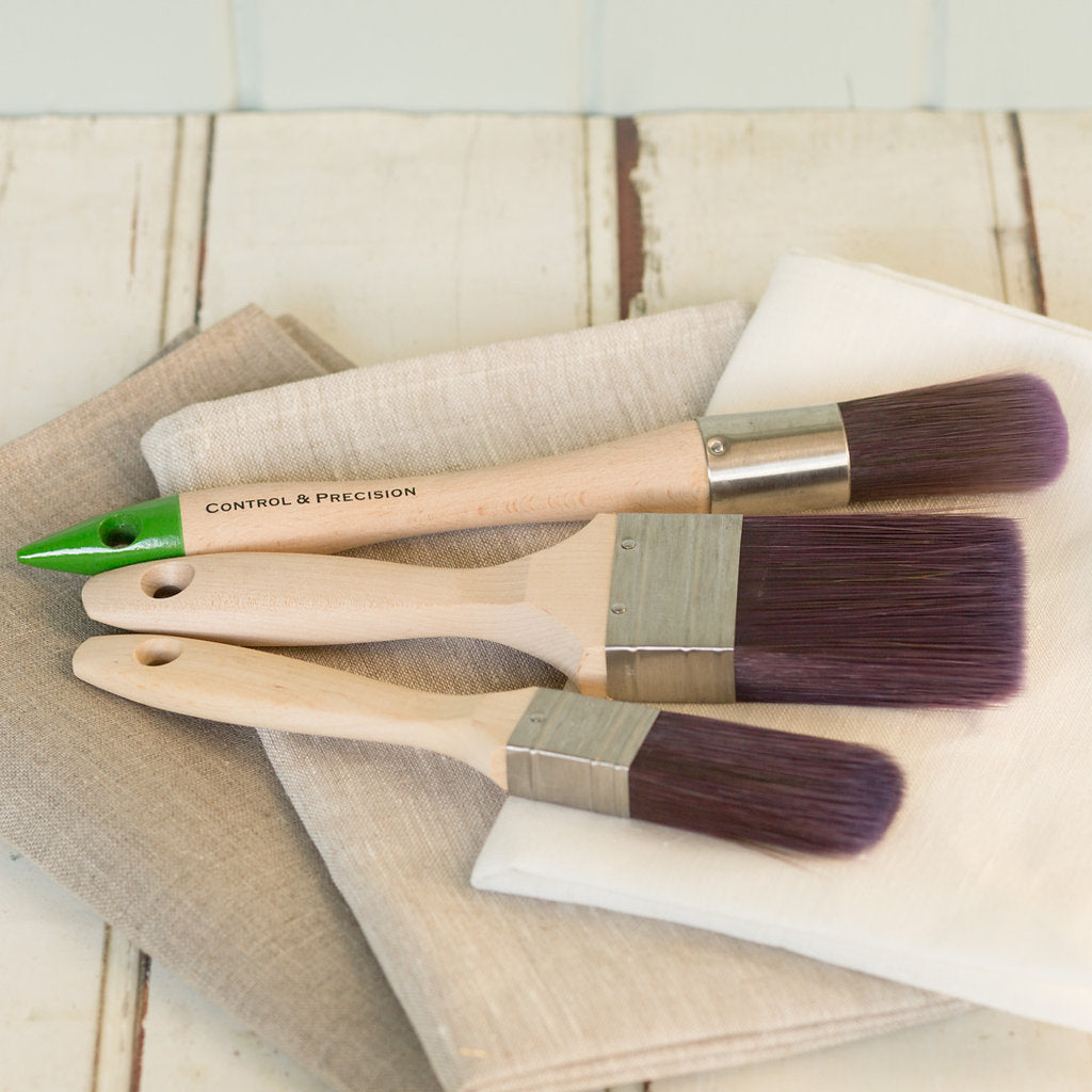 set of 3 synthetic Blake & Taylor Chalk Furniture Paint brushes