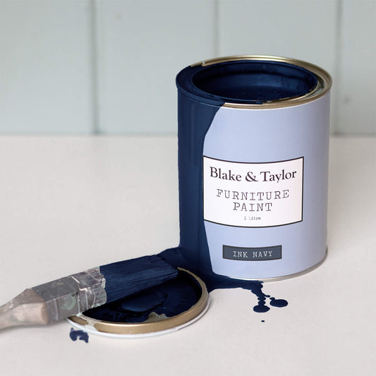 1 litre tin of Blake & Taylor Ink Navy Chalk Furniture Paint