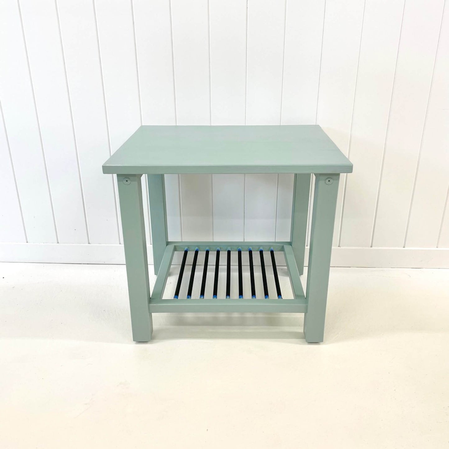 Small timber table painted with Blake & Taylor Kettle GreenChalk Furniture Paint