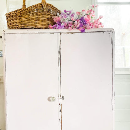 Vintage cupboard painted with Blake & Taylor Pink Chalk Furniture Paint