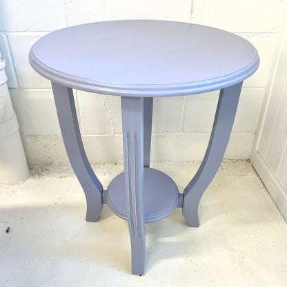 Round timber table painted with Blake & Taylor Toulouse Chalk Furniture Paint